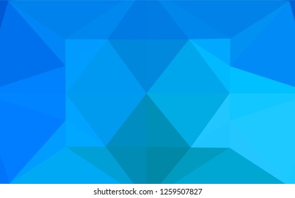 Light BLUE vector hexagon mosaic template. Glitter abstract illustration with an elegant design. The elegant pattern can be used as part of a brand book.