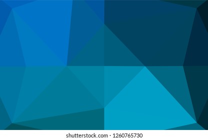 Light BLUE vector hexagon mosaic template. A completely new color illustration in a vague style. Brand new design for your business.