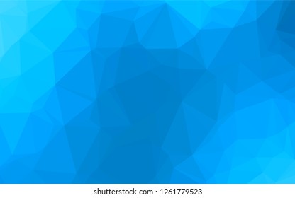 Light BLUE vector hexagon mosaic template. Creative illustration in halftone style with gradient. The textured pattern can be used for background.