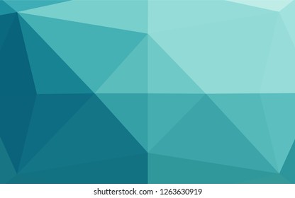 Light BLUE vector hexagon mosaic cover. Colorful illustration in abstract style with gradient. Brand new style for your business design.