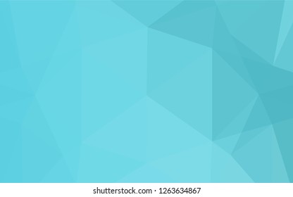 Light BLUE vector hexagon mosaic texture. Modern geometrical abstract illustration with gradient. The best triangular design for your business.