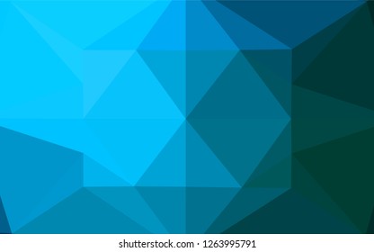 Light BLUE vector hexagon mosaic template. Modern geometrical abstract illustration with gradient. A new texture for your design.