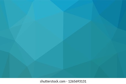 Light BLUE vector hexagon mosaic texture. Shining illustration, which consist of triangles. The polygonal design can be used for your web site.