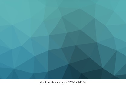 Light BLUE vector hexagon mosaic texture. Colorful illustration in abstract style with gradient. Triangular pattern for your business design.