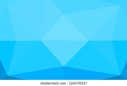 Light BLUE vector hexagon mosaic cover. Shining illustration, which consist of triangles. The textured pattern can be used for background.