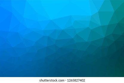 Light BLUE vector hexagon mosaic cover. A completely new color illustration in a vague style. The textured pattern can be used for background.