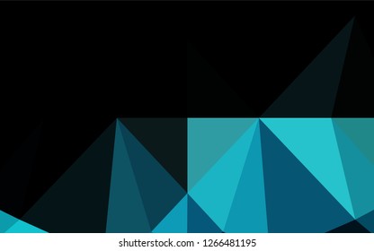 Light BLUE vector hexagon mosaic texture. Shining illustration, which consist of triangles. A new texture for your design.