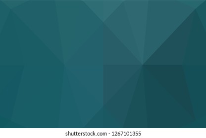 Light BLUE vector hexagon mosaic template. Creative geometric illustration in Origami style with gradient. The template can be used as a background for cell phones.