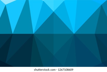 Light BLUE vector hexagon mosaic cover. Shining colored illustration in a Brand new style. A new texture for your design.