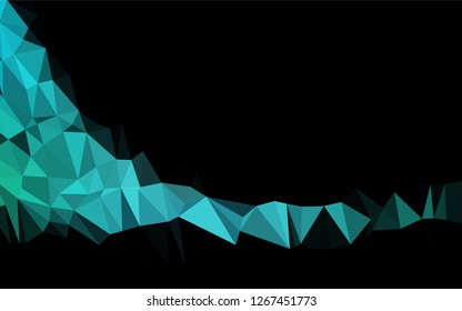 Light BLUE vector hexagon mosaic template. Colorful abstract illustration with gradient. Triangular pattern for your business design.
