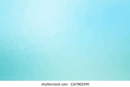 Light BLUE vector hexagon mosaic template. Modern geometrical abstract illustration with gradient. The best triangular design for your business.