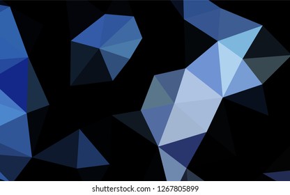 Light BLUE vector hexagon mosaic template. Modern geometrical abstract illustration with gradient. The template can be used as a background for cell phones.