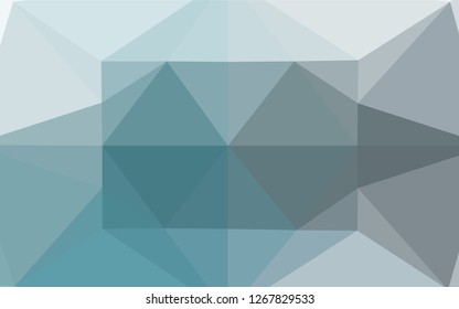 Light BLUE vector hexagon mosaic template. Creative illustration in halftone style with gradient. A new texture for your design.