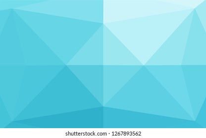 Light BLUE vector hexagon mosaic template. Colorful illustration in abstract style with gradient. The best triangular design for your business.