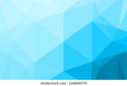Light BLUE vector hexagon mosaic texture. A completely new color illustration in a vague style. A new texture for your design.
