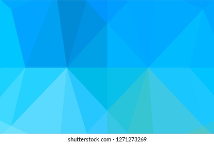 Light BLUE vector hexagon mosaic cover. An elegant bright illustration with gradient. Brand new style for your business design.