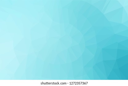 Light BLUE vector hexagon mosaic template. Glitter abstract illustration with an elegant design. A completely new template for your business design.