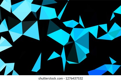 Light BLUE vector hexagon mosaic template. A vague abstract illustration with gradient. The template can be used as a background for cell phones.