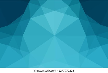 Light BLUE vector hexagon mosaic texture. Glitter abstract illustration with an elegant design. Triangular pattern for your business design.