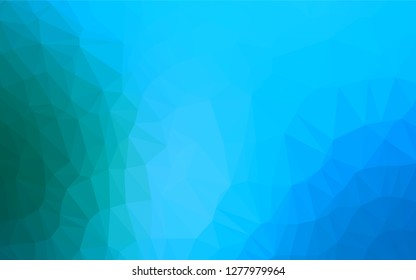 Light BLUE vector hexagon mosaic cover. Colorful abstract illustration with gradient. The polygonal design can be used for your web site.