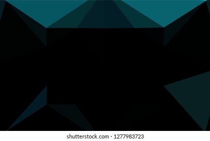 Light BLUE vector hexagon mosaic template. Brand new colored illustration in blurry style with gradient. A completely new design for your business.