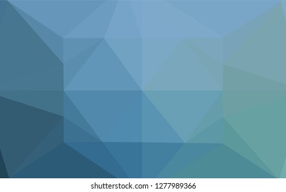 Light BLUE vector hexagon mosaic template. Creative geometric illustration in Origami style with gradient. A completely new design for your business.