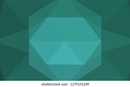 Light BLUE vector hexagon mosaic texture. Shining colored illustration in a Brand new style. A new texture for your design.