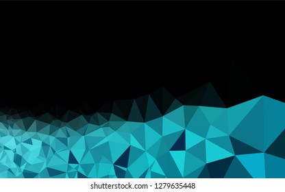 Light BLUE vector hexagon mosaic texture. Triangular geometric sample with gradient.  The textured pattern can be used for background.