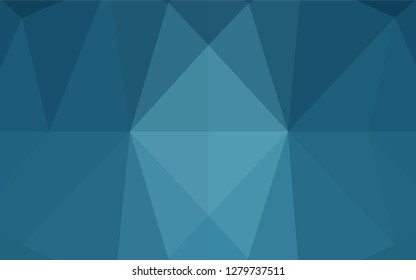 Light BLUE vector hexagon mosaic template. Shining colored illustration in a Brand new style. Brand new design for your business.
