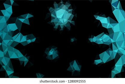 Light BLUE vector hexagon mosaic texture. Colorful abstract illustration with gradient. A completely new design for your business.