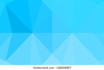 Light BLUE vector hexagon mosaic texture. Shining illustration, which consist of triangles. The elegant pattern can be used as part of a brand book.