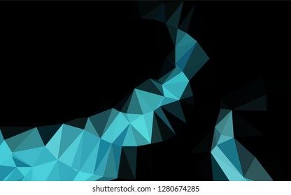 Light BLUE vector hexagon mosaic cover. Brand new colored illustration in blurry style with gradient. The elegant pattern can be used as part of a brand book.