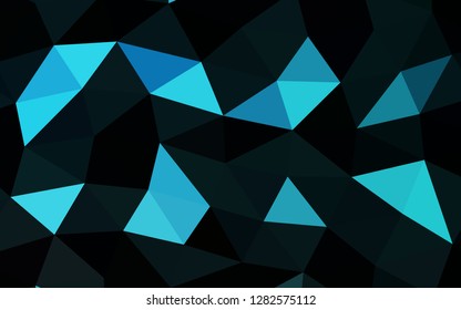 Light BLUE vector hexagon mosaic triangle mosaic. A completely new color illustration in a vague style. The completely new template can be used for your brand book.
