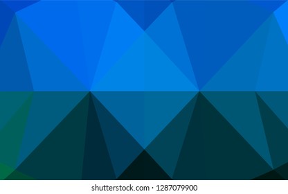 Light BLUE vector hexagon mosaic texture. Creative illustration in halftone style with gradient. The template can be used as a background for cell phones.