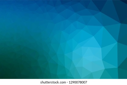 Light BLUE vector hexagon mosaic cover. Colorful illustration in abstract style with gradient. The template can be used as a background for cell phones.