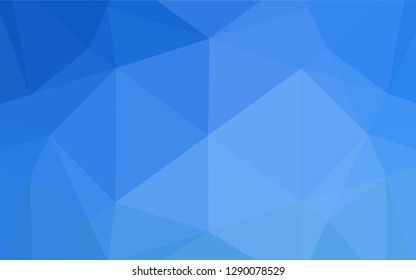 Light BLUE vector hexagon mosaic template. Creative geometric illustration in Origami style with gradient. The best triangular design for your business.