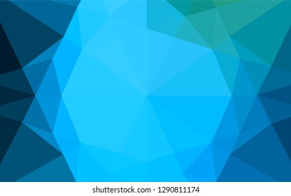 Light BLUE vector hexagon mosaic texture. Colorful abstract illustration with gradient. The best triangular design for your business.