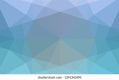Light BLUE vector hexagon mosaic cover. Shining colored illustration in a Brand new style. The textured pattern can be used for background.