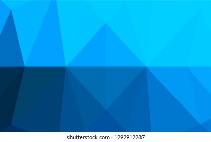 Light BLUE vector hexagon mosaic texture. A vague abstract illustration with gradient. The template can be used as a background for cell phones.