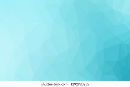 Light BLUE vector hexagon mosaic template. Brand new colored illustration in blurry style with gradient. A completely new design for your business.