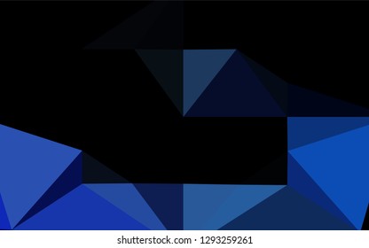 Light BLUE vector hexagon mosaic template. Glitter abstract illustration with an elegant design. A completely new design for your business.