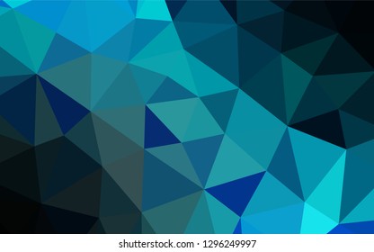 Light BLUE vector hexagon mosaic cover. Shining illustration, which consist of triangles. The polygonal design can be used for your web site.