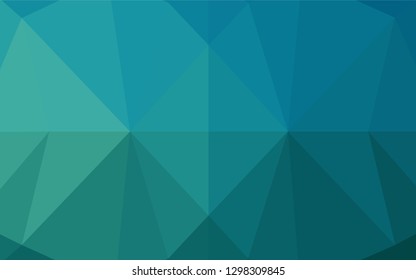 Light BLUE vector hexagon mosaic template. Creative geometric illustration in Origami style with gradient. The completely new template can be used for your brand book.