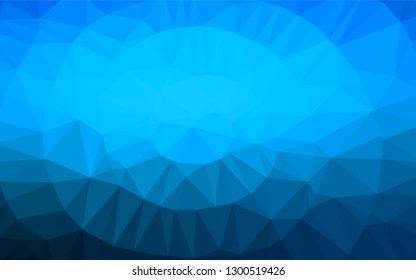 Light BLUE vector hexagon mosaic template. Brand new colored illustration in blurry style with gradient. The completely new template can be used for your brand book.