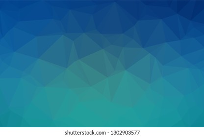 Light BLUE vector hexagon mosaic cover. Triangular geometric sample with gradient.  A new texture for your design.