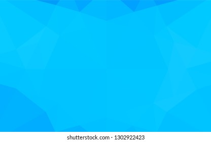 Light BLUE vector hexagon mosaic template. Glitter abstract illustration with an elegant design. Brand new style for your business design.