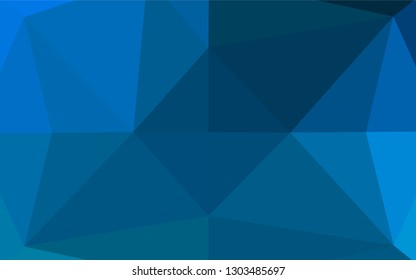 Light BLUE vector hexagon mosaic template. A vague abstract illustration with gradient. The best triangular design for your business.