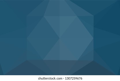 Light BLUE vector hexagon mosaic template. A sample with polygonal shapes. Brand new style for your business design.