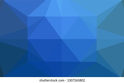 Light BLUE vector hexagon mosaic template. A sample with polygonal shapes. A new texture for your design.