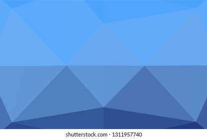 Light BLUE vector hexagon mosaic texture. Shining illustration, which consist of triangles. The completely new template can be used for your brand book.
